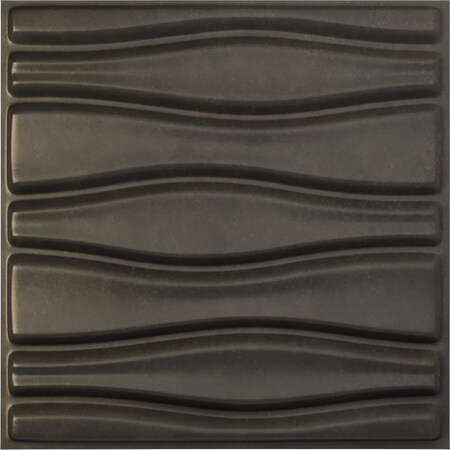 Ekena Millwork 19 5/8"W x 19 5/8"H Arlington EnduraWall Decorative 3D Wall Panel, Weathered Steel (12-Pack for 32.04 Sq. Ft.